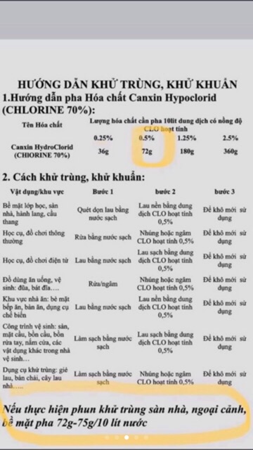 CLORAMIN B nhật bản túi 1kg