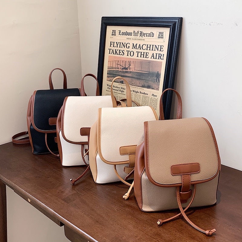 Balo mini thời trang nữ miệng dây rút tiện lợi phong cách vintage hàn quốc món quà tặng bạn gái