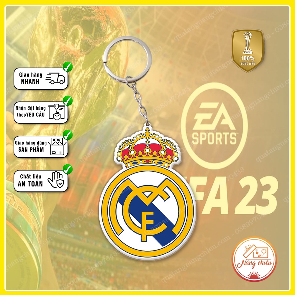Móc Khóa Mica In Logo CLB Bóng Đá | Bayern, Chelsea, Juventus, Arsenal, Barcelona, AC Milan ☘️Quà Tặng Nắng Chiều☘️