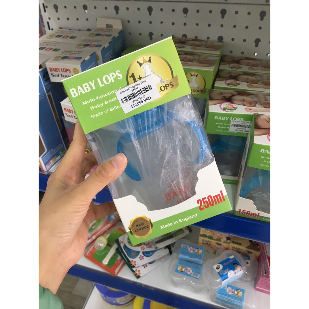 Bình sữa Babylops 150ml chất liệu Silicon