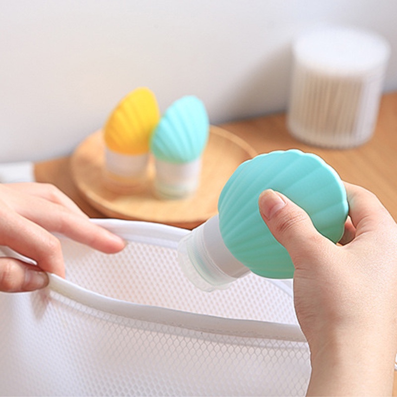 Chai Silicone Đựng Dầu Gội / Dầu Gội Hình Vỏ Sò Độc Đáo