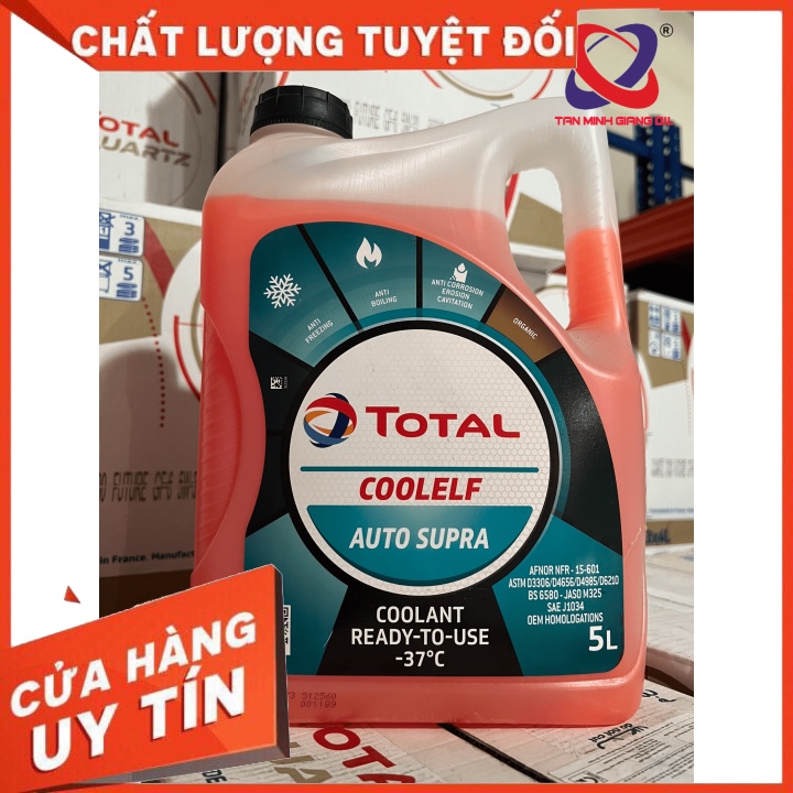 Nước làm mát giải nhiệt cho động cơ xe COOLELF AUTO SUPRA -37°C bình 5 Lít