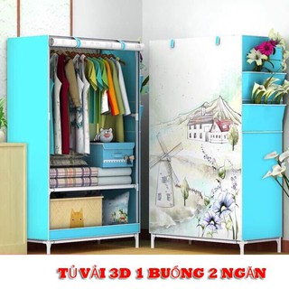 tủ vải đựng quần áo 3D_1 BUỒNG