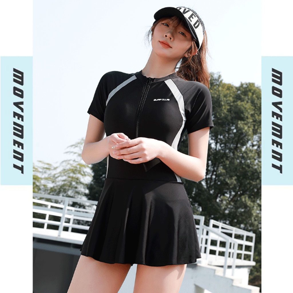 Đồ bơi nữ, áo tắm cộc tay dáng váy trẻ trung BK-345i