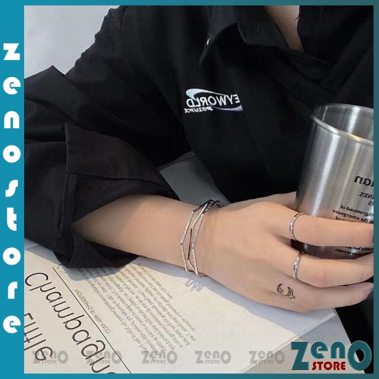 Lắc tay nữ ZEnO (full box), vòng tay titan basic LT09