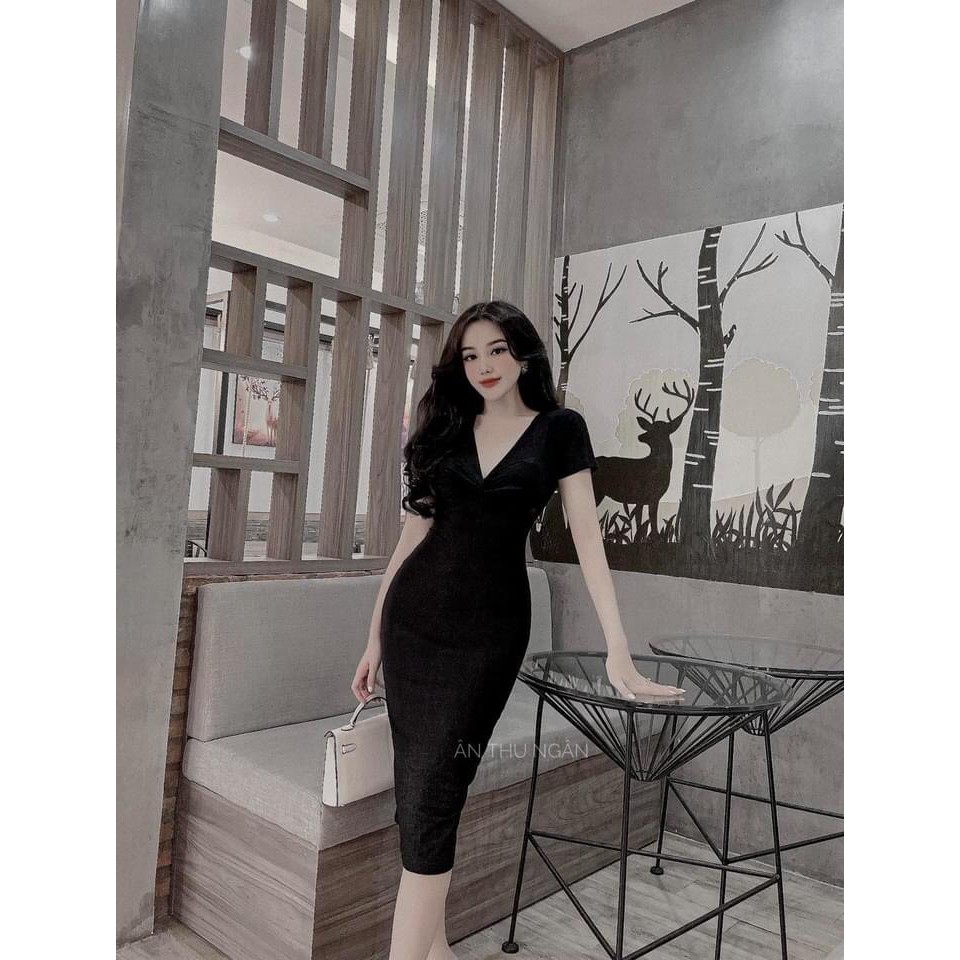 [MẪU MỚI] Đầm Body Xoắn Ngực Tay Ngắn Thun Borip Thích Hợp Mặc Đi Tiệc Đi Làm Đi Chơi Phù Hợp Với Mọi Phong Cách | BigBuy360 - bigbuy360.vn