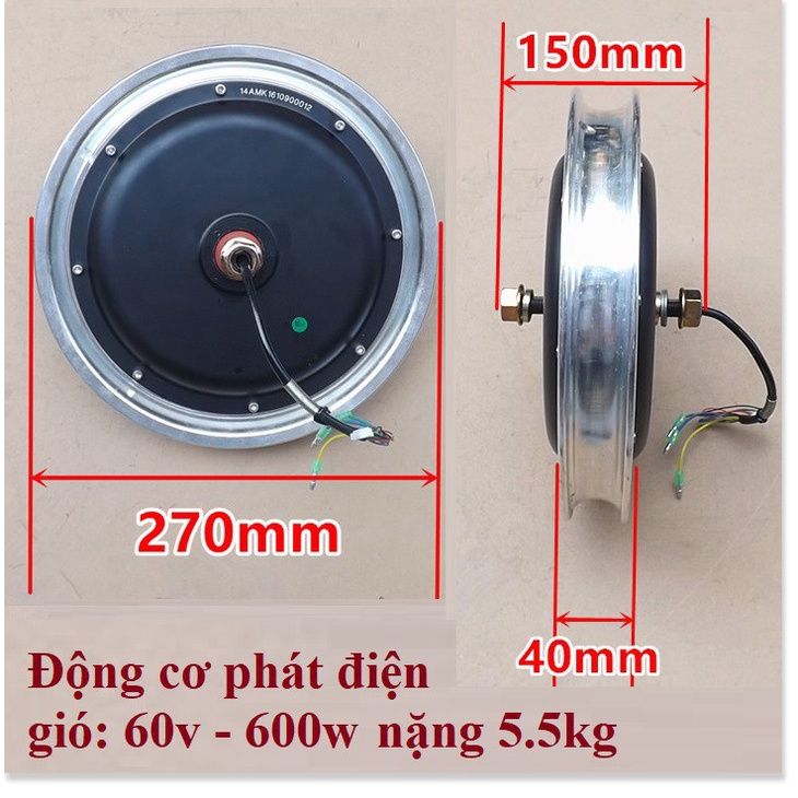 Động cơ phát điện công suất lớn 14v, 36v, 60v tới 1000w