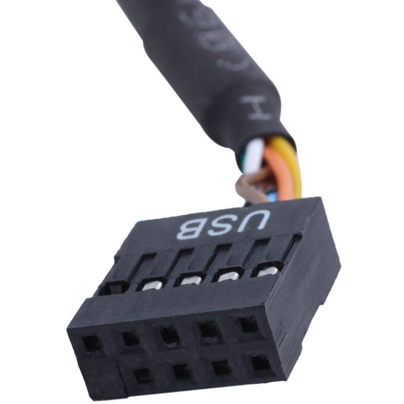 Black 2.0 9 Female to USB 3.0 20 Pin Male Cable Adapter Co