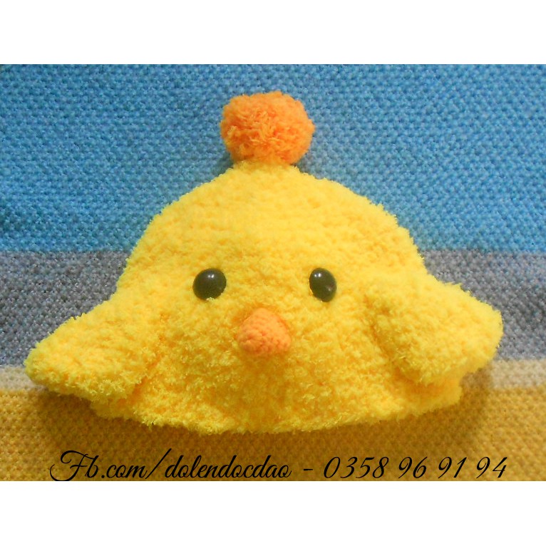 Mũ len gà con cho bé handmade