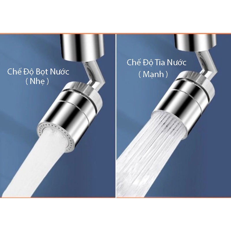 Đầu Nối Vòi Nước Thông Minh - Đầu Nối Tăng Áp 2 Chế Độ xoay 720 độ