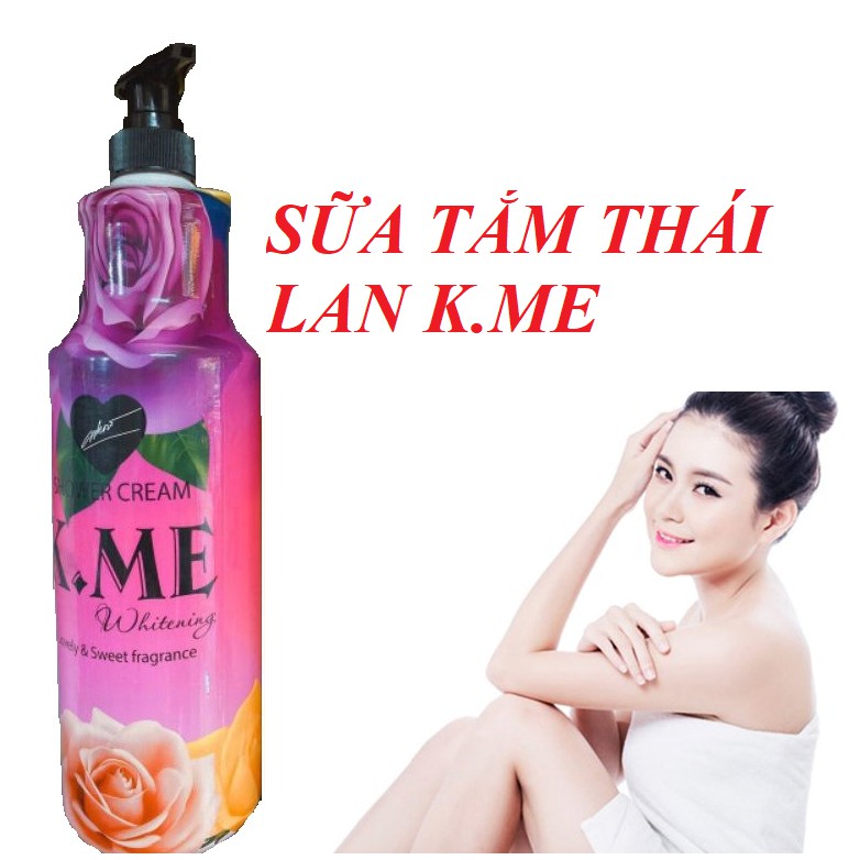 [CHUẨN THÁI] SỮA TẮM HƯƠNG HOA HỒNG - K.ME Thái Lan Dung Tích 1200ml (Date: 36 tháng)