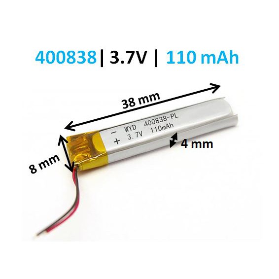 Pin Lithium - Ion 3.7V 400838 110mah