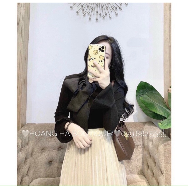 ÁO TAY LOE NƠ CỔ