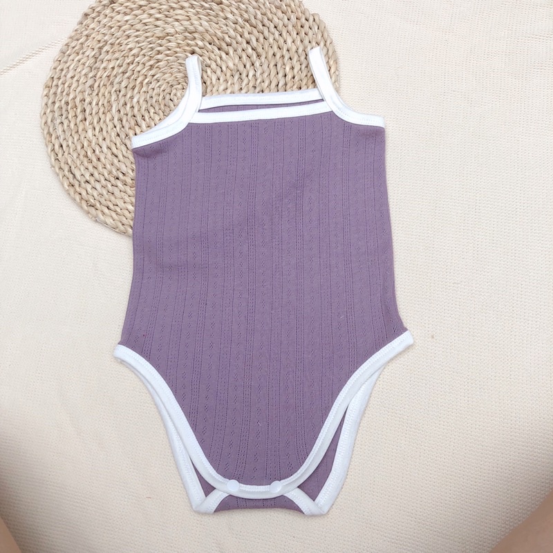 Body 2 dây chất liệu cotton thông hơi xuất hàn cho bé