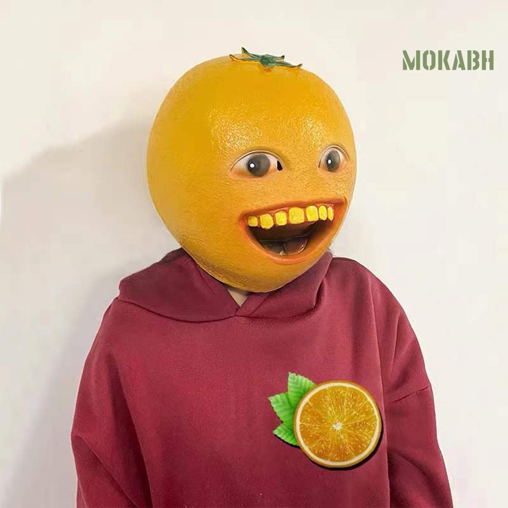 Halloween Che mặt Mềm mại Màu cam Biểu hiện trên khuôn mặt Đồ chơi Halloween Trang trí hóa trang Quà tặng sinh nhật