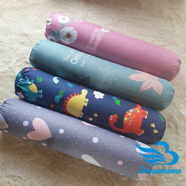 Gối Ôm Người Lớn Cotton 100% size 100cmx30cm Có Khoá Kéo Ở Thân