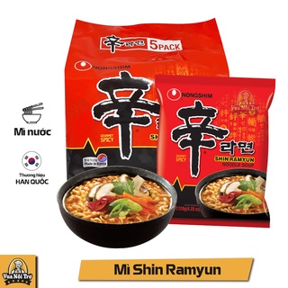 Lốc 5 Gói Mì Shin Ramyun Nongshim - Mì Cay Hàn Quốc (120g/gói)