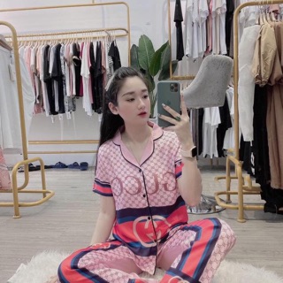 Bộ ngủ lụa ♛ Đồ ngủ nữ lụa satin cao cấp mẫu mới hot