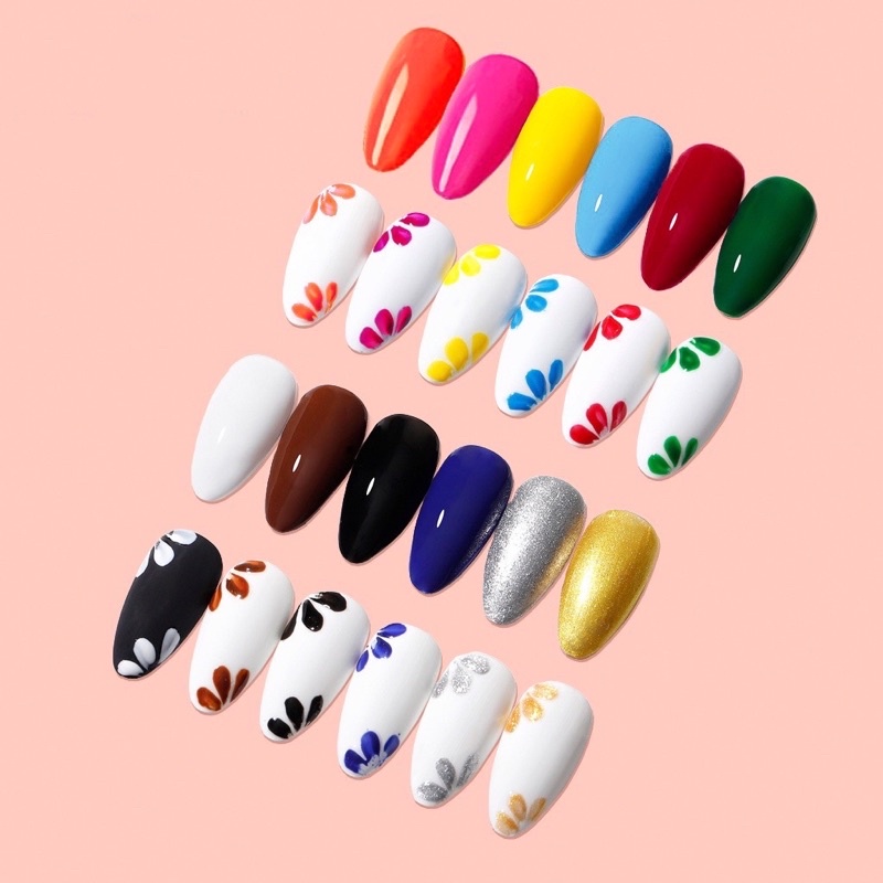 Set gel vẽ Fengshangmei chính hãng - Gel vẽ Nails 12 màu chuyên dụng MaiAnhNails