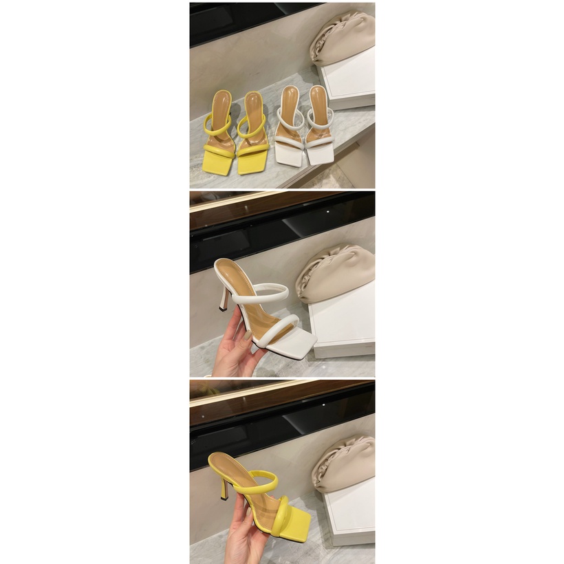 Giày Cao Gót 3.54 Inches Chất Liệu Da Phong Cách Hàn Quốc Cho Nữ