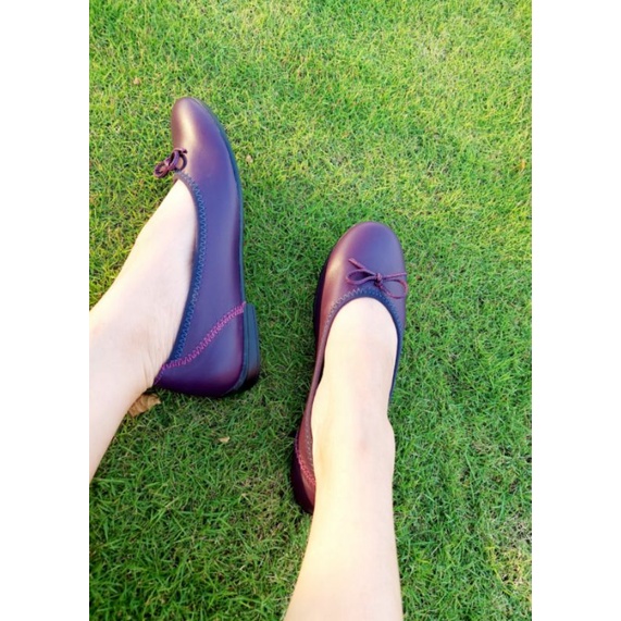 giày búp bê Clarks da bò thật