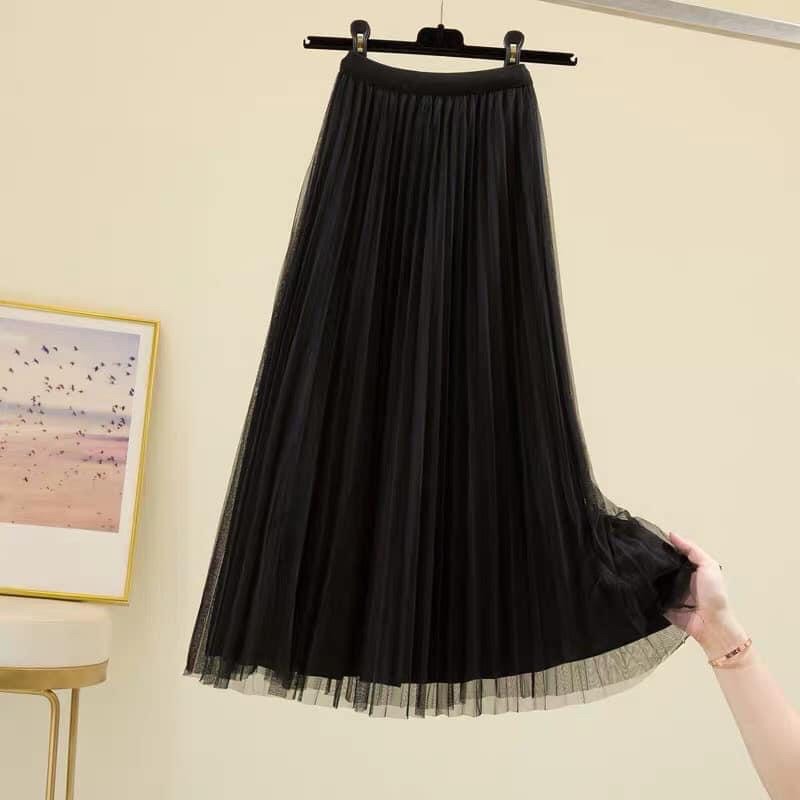 Chân váy voan lưới Thailand