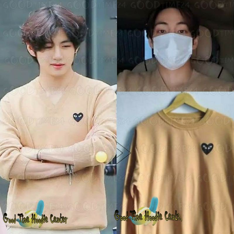 Áo Sweater In Logo Bts Taehyung Love Nhỏ Xinh Xắn