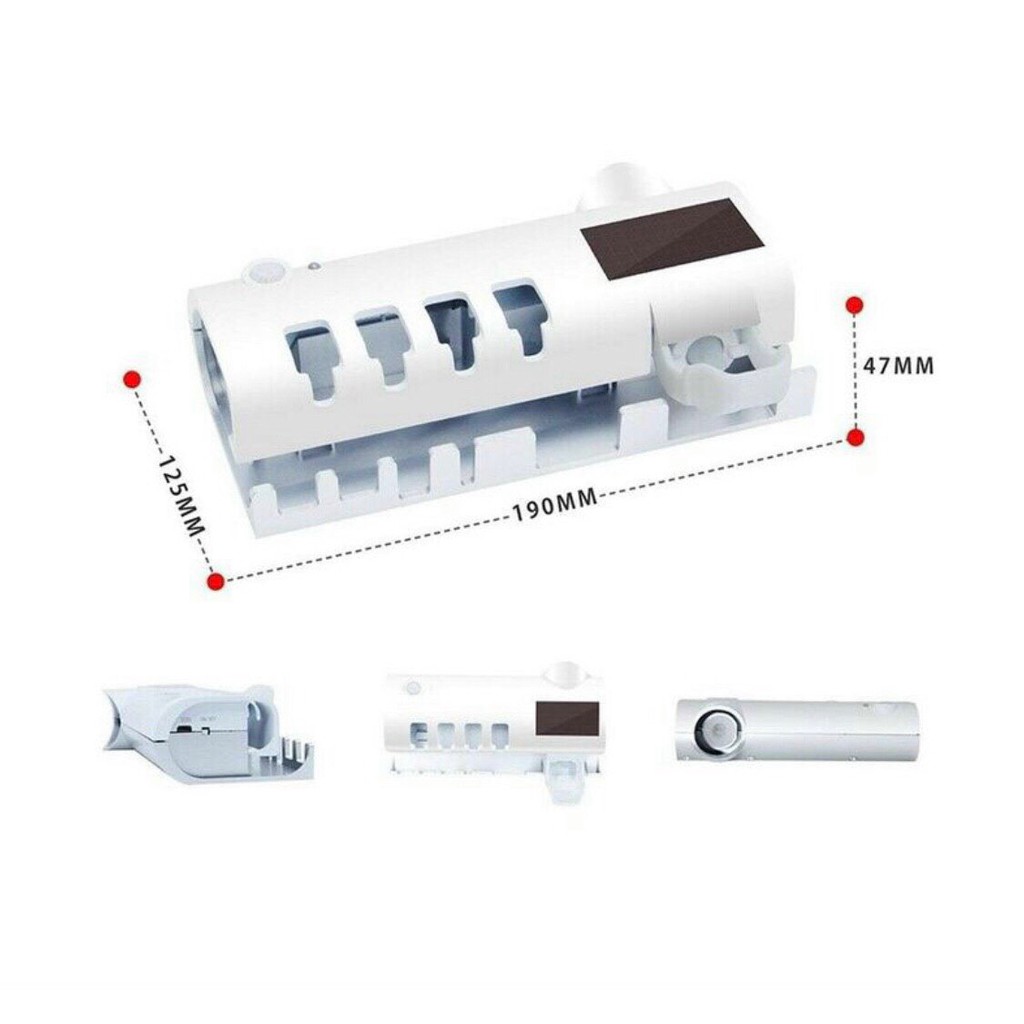 Máy Diệt Khuẩn Bàn Chải Đánh Răng, Giá Treo Bàn Chải Lấy Kem Đánh Răng Khử Trùng Bằng Tia UV