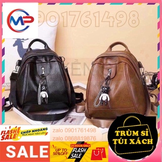 balo nữ thời trang da mềm tặng kèm móc treo gấu