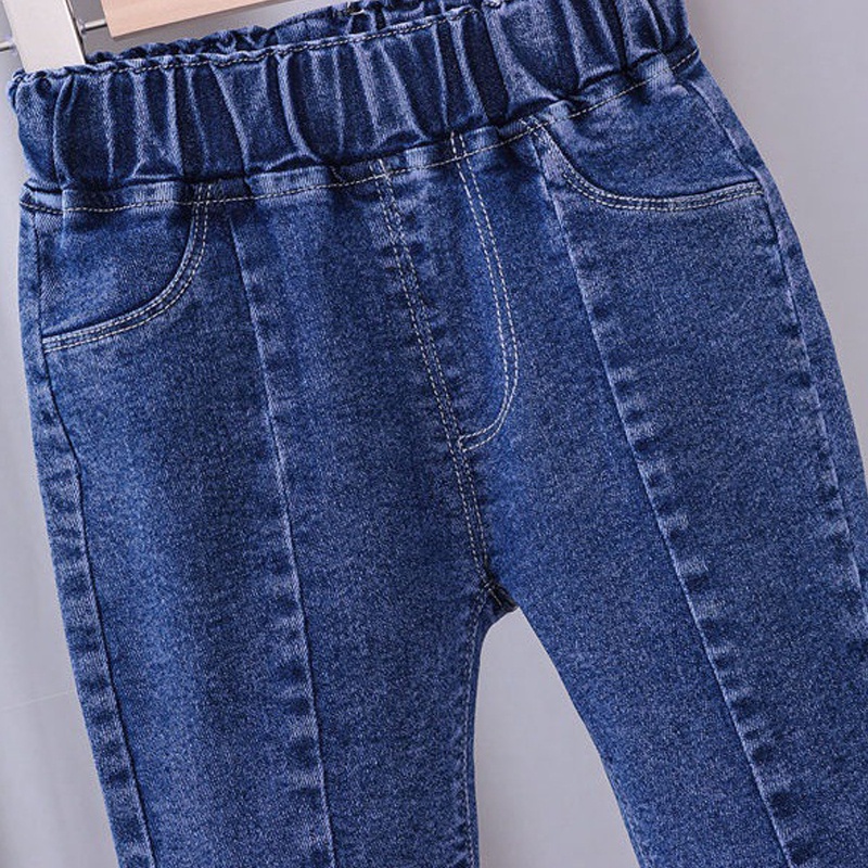 Quần Jeans Ống Loe Thắt Nơ Cho Bé Gái 1-7 Tuổi