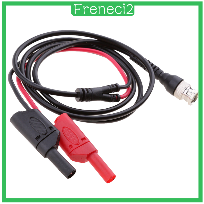 [FRENECI2]BNC Q9 To Dual 4mm Shrouded Banana Plug Test Leads Probe Cable Cord