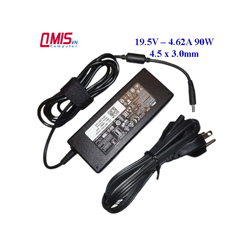 Sạc laptop Dell 19.5V-4.62A  90W (Kim nhỏ) - 4.5 x 3.0mm