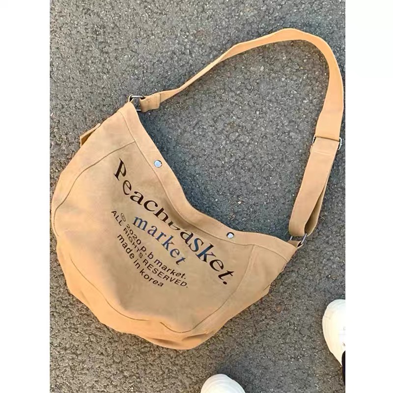 Túi xách IELGY vải canvas cỡ lớn phong cách retro thời trang cho nữ