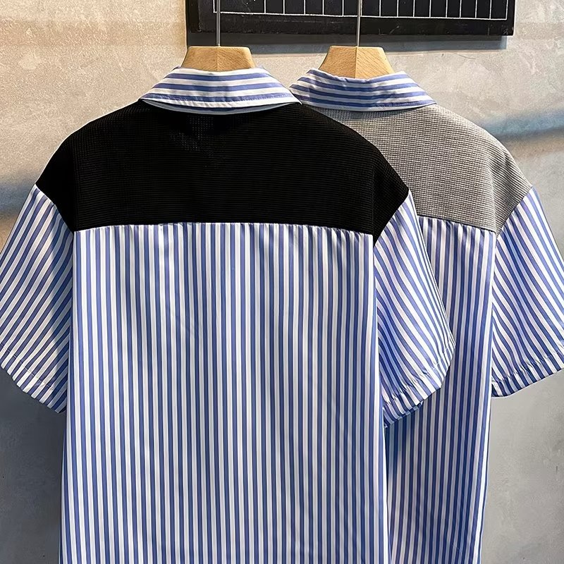 Áo Sơ Mi Giả Hai Lớp Tay Ngắn Dáng Rộng Thời Trang Mùa Hè Hàn Quốc 2022