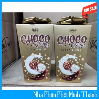 Sô Cô La Nhân Kem Vị Sữa Và Cacao Với Hạt Bỏng Gion Vobro Choco Crispy Cocoa& Milk 180g