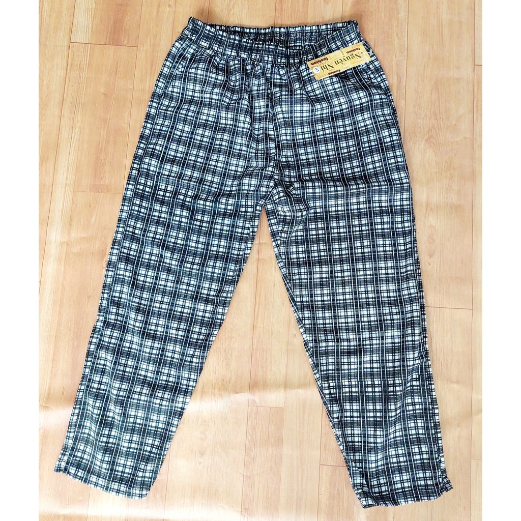 Quần baggy sọc caro