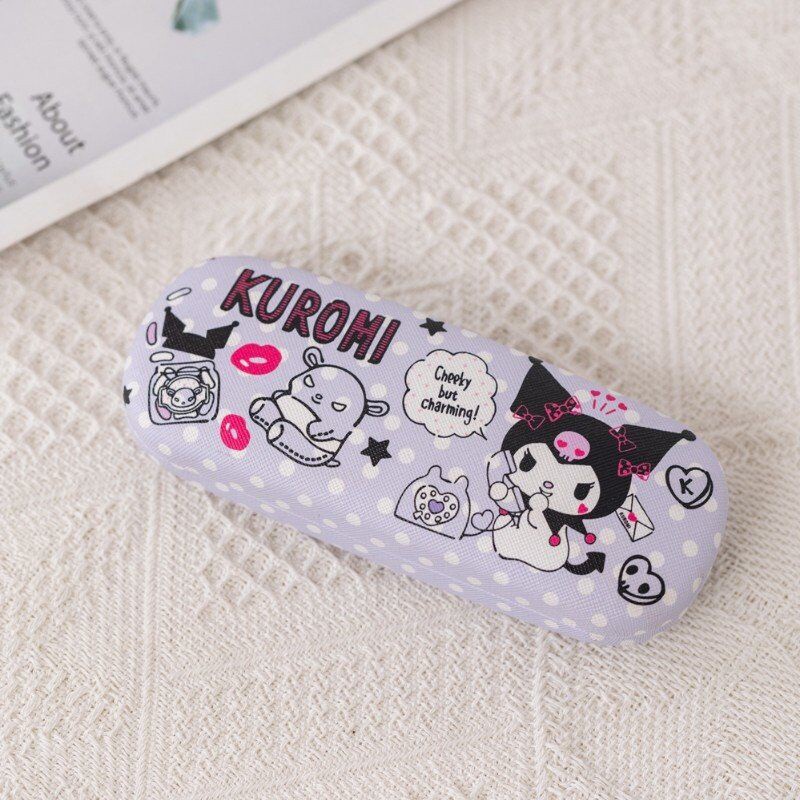 Hộp đựng mắt kính họa tiết hoạt hình Kuromi Cinnamonrols dễ thương
