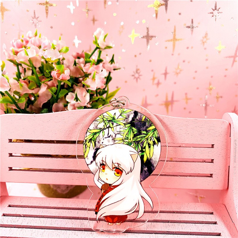 Móc khoá Mica anime InuYasha (Khuyển Dạ Xoa) Nhựa Cứng Acrylic In 2 mặt sắc nét ( ảnh thật )