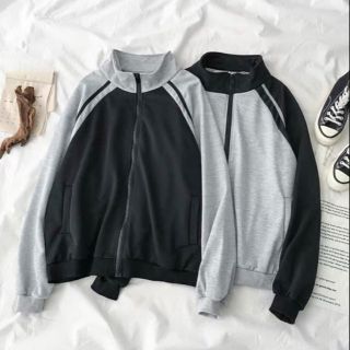 Khoác dây kéo raglan