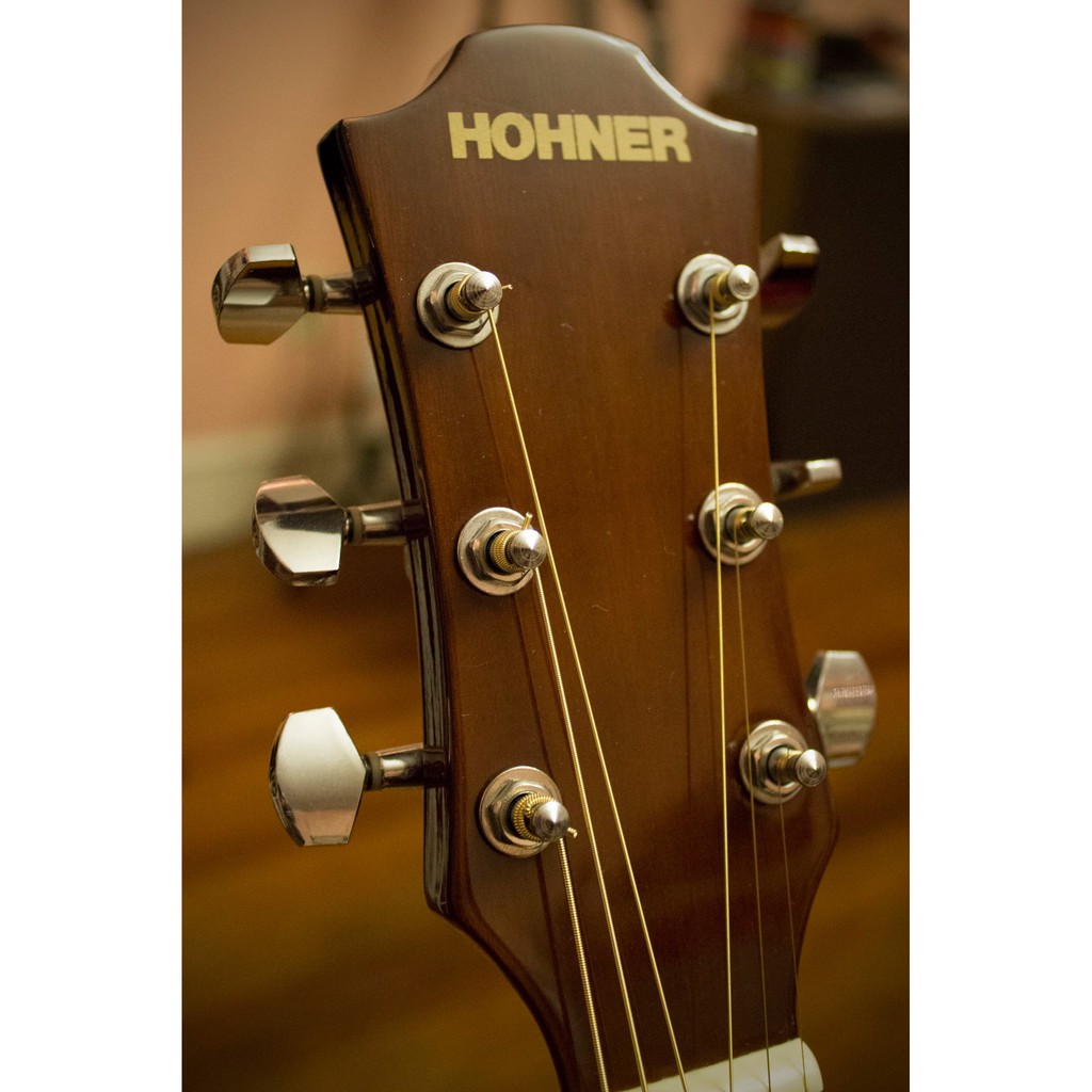 Guitar Acoustic Hohner HW220N Nhập Khẩu Đức - Gỗ vân sam + Gỗ đinh tán - SOL.G