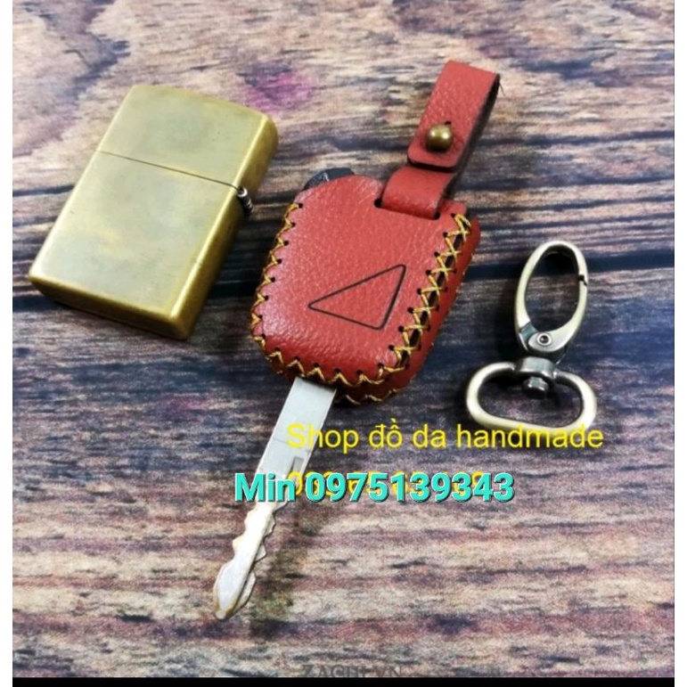 Bao da chìa khóa Honda Airblade, SH, SH Mode, PCX, Air Blade 2011-2015 da bò thật, ốp bọc bao da chìa khóa xe máy Honda