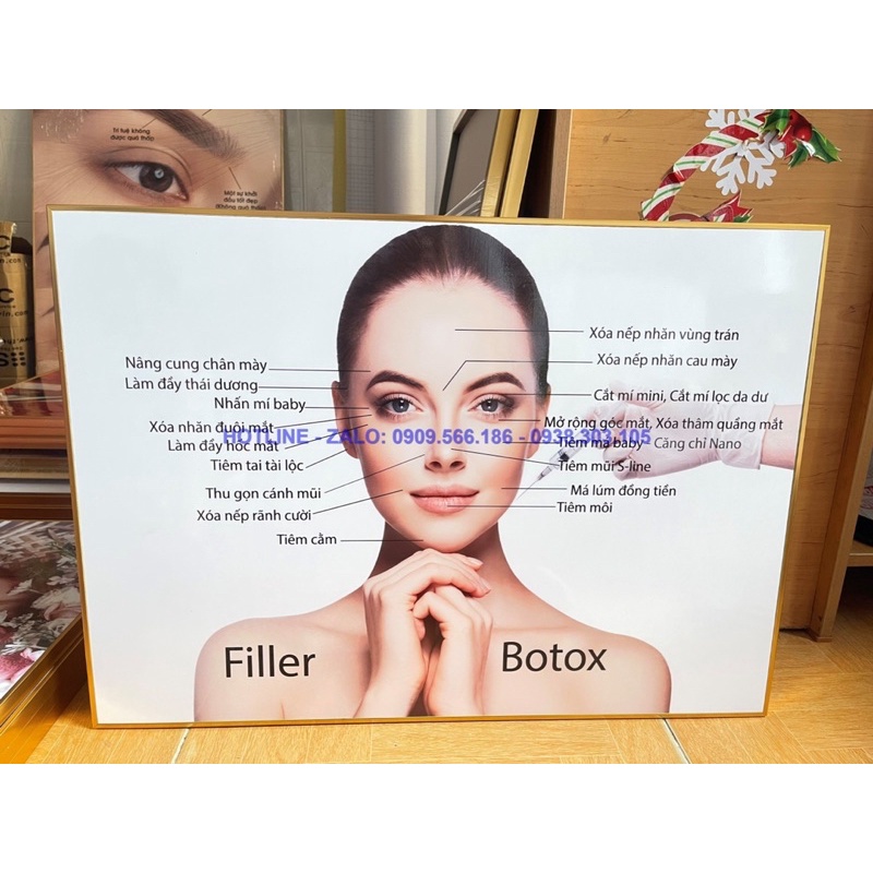 TRANH TIÊM FILLER - BOTOX SANG TRỌNG HIỆN ĐẠI CHO SPA THẨM MỸ VIỆN