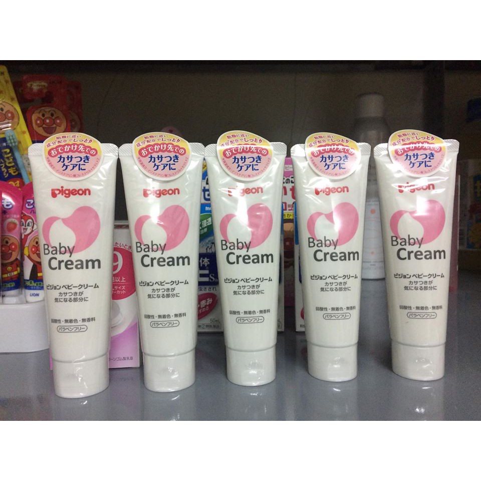 Kem dưỡng da (chống nẻ, dưỡng ẩm) BABY CREAM Pigeon nội địa Nhật tuýp 50g