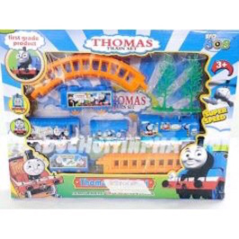 Đồ chơi đường ray tàu hoả chở thú - đường ray xe lửa thomas có cây thông