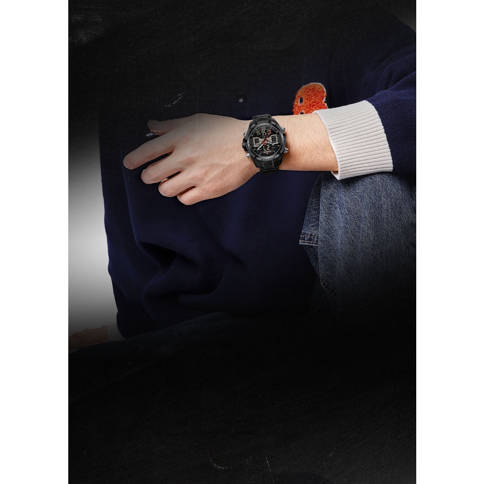 Đồng Hồ Led NAVIFORCE 9201 Thiết Kế Thời Trang Chống Nước Cho Nam