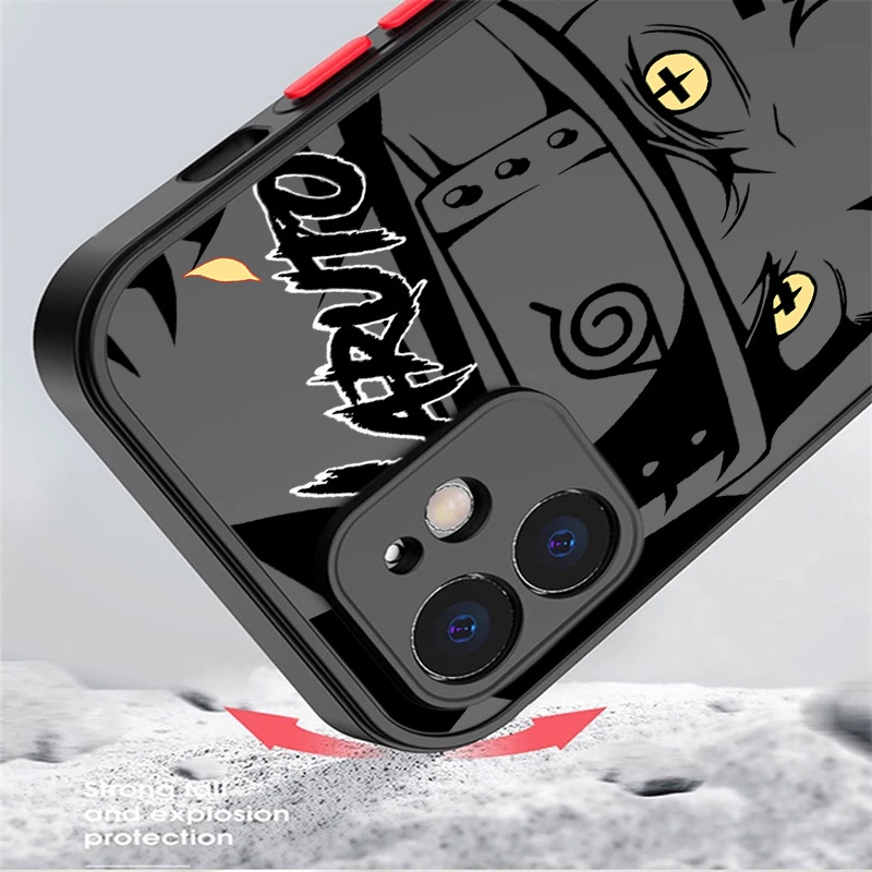 Ốp Điện Thoại Nhựa Cứng In Hình Anime Naruto Bảo Vệ Camera Cho iPhone 11 12 13 Pro Max 7 8 SE 2020 X XS