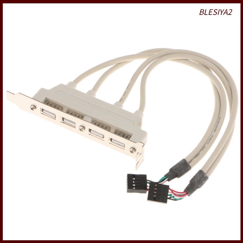 35cm USB 2.0 4-Port Back Panel Slot Bracket 10Pin Motherboard Header Cable
