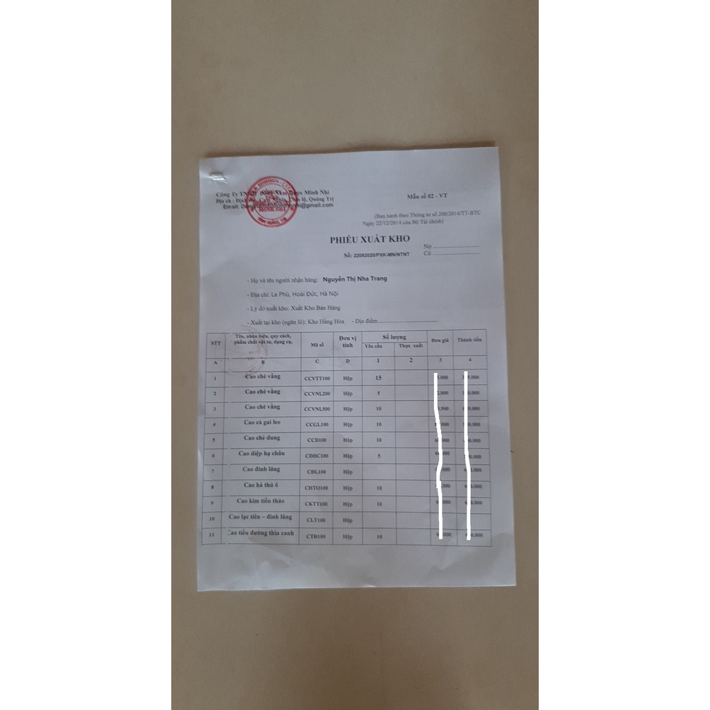 Cao lạc tiên đinh lăng Minh Nhi - Lọ 100gr
