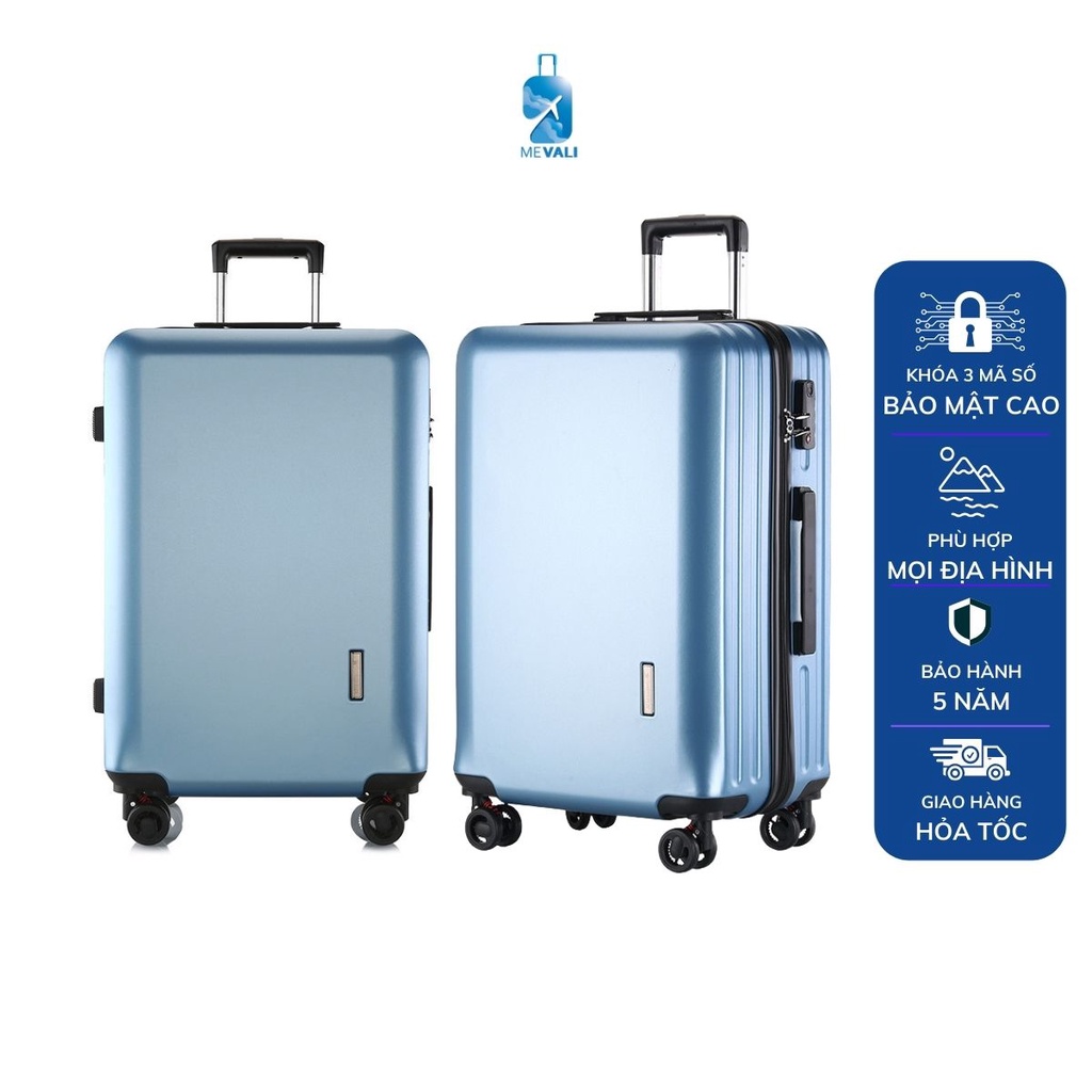 Vali du lịch MEVALI 001 vali kéo size 20 inchs + 24 inchs nhựa ABS chắc chắn bảo hành 5 năm