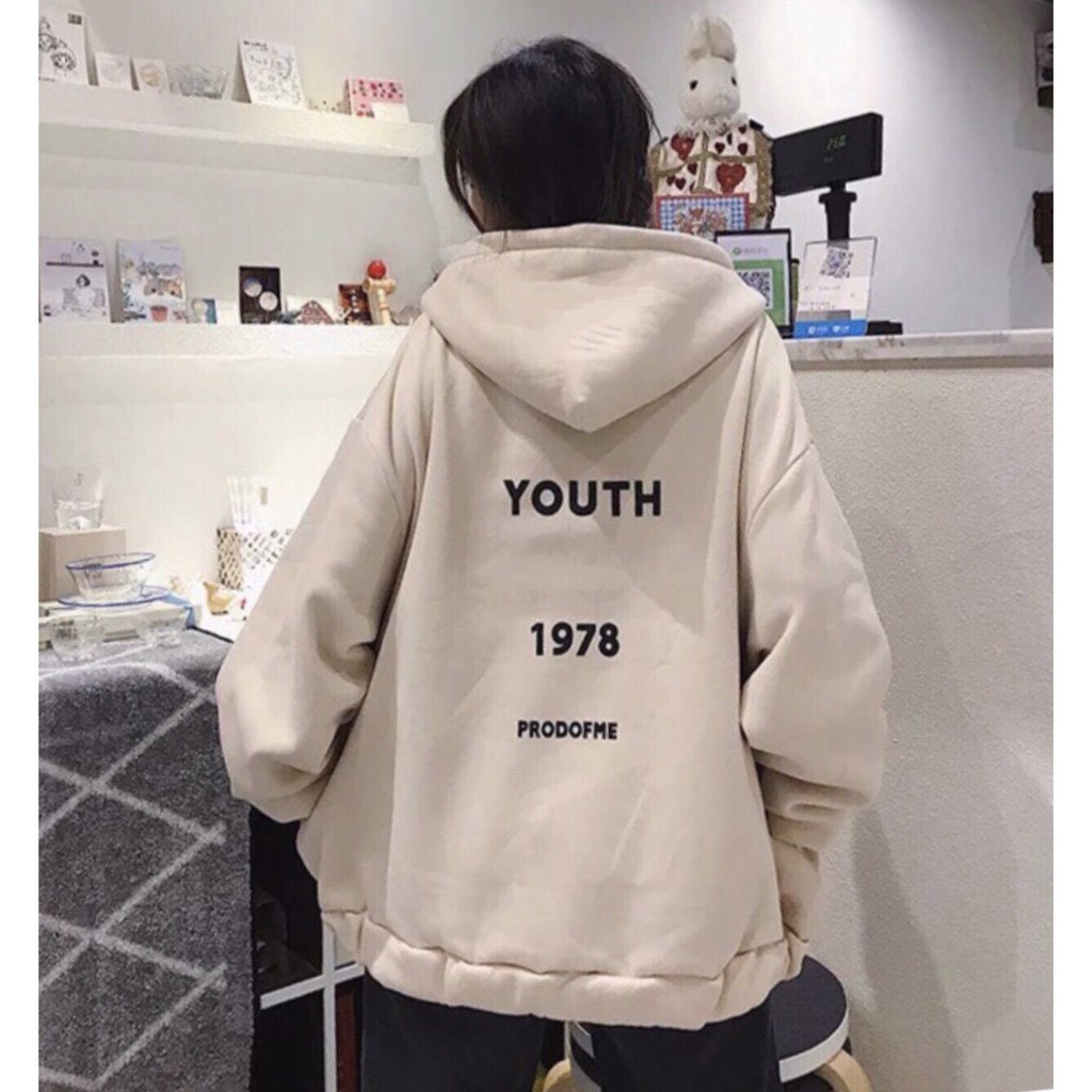 Áo Hoodie Nỉ YOUTH 1978 Nhiều Màu Unisex Siêu Xinh